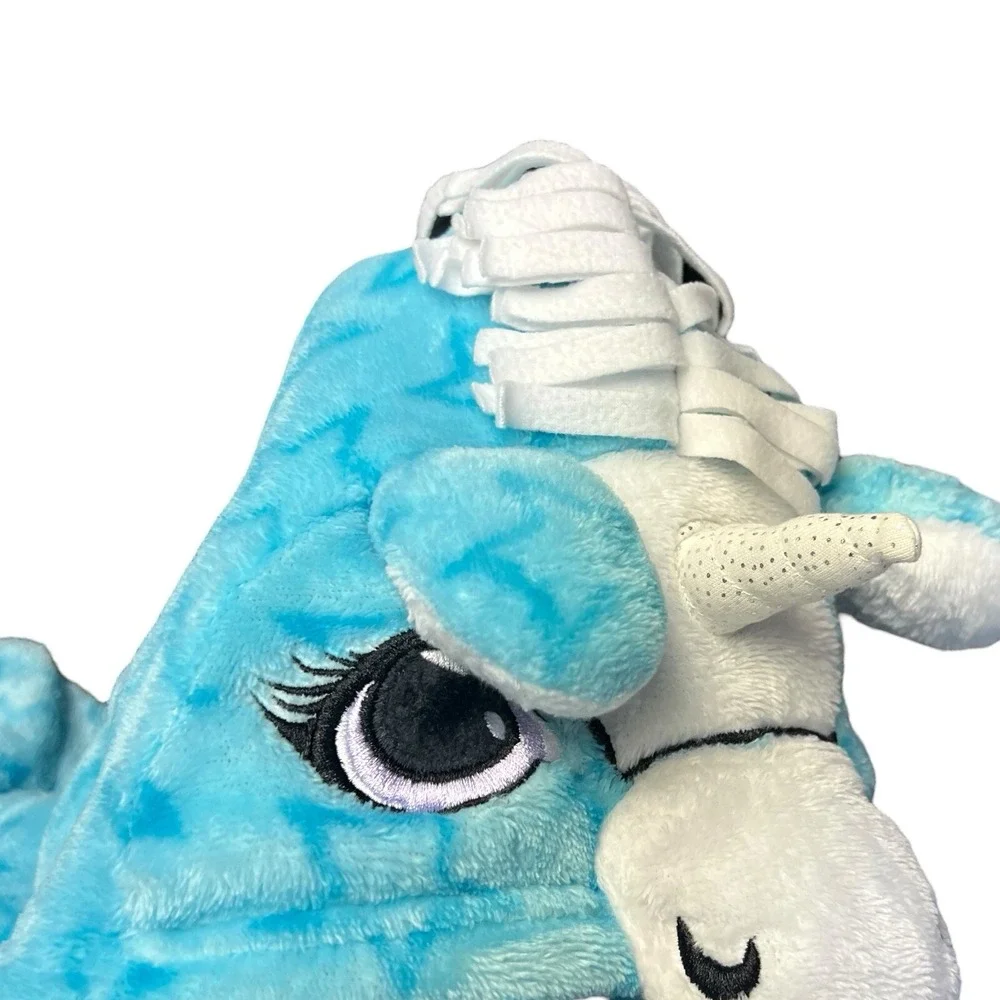 Jellifish Kids Girls XL 14/16‎ Blue Unicorn Hooded Plush Star Bath Robe Cozy